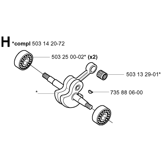 Crankshaft Assembly for Husqvarna