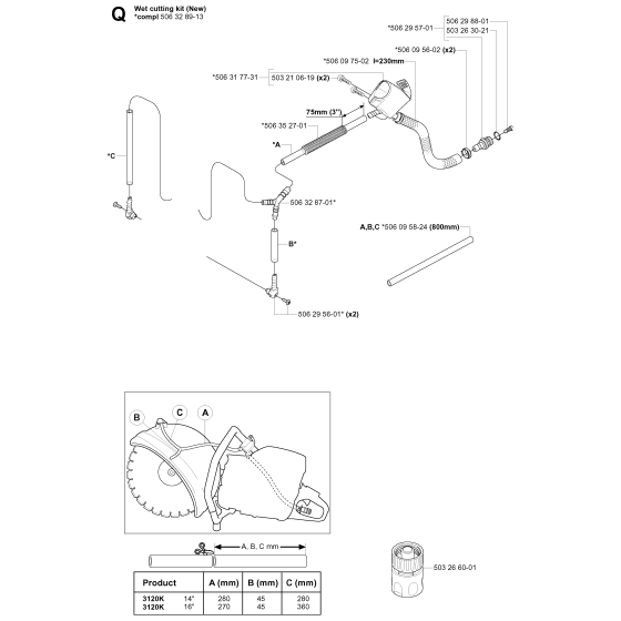Accessories for Husqvarna 3120K