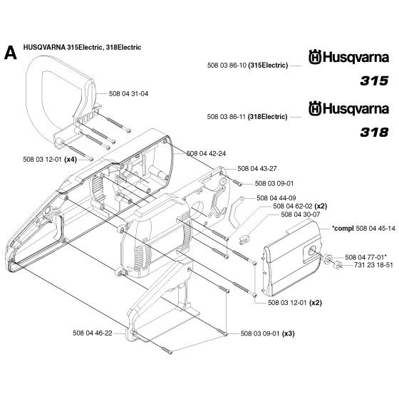 Chassis Frame for Husqvarna 318