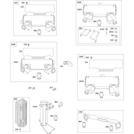Exhaust System for Briggs & Stratton