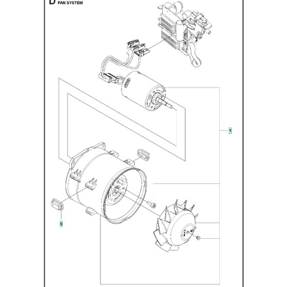 Fan Assembly for Husqvarna 320iB