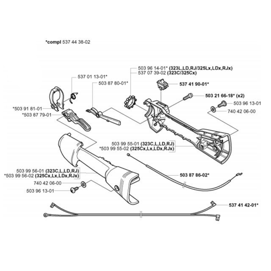 Handle & Controls for Husqvarna