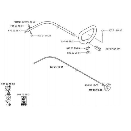 Shaft & Handle for Husqvarna 323 L