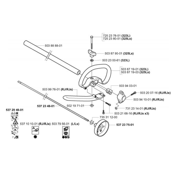 Shaft & Handle for Husqvarna 323 L