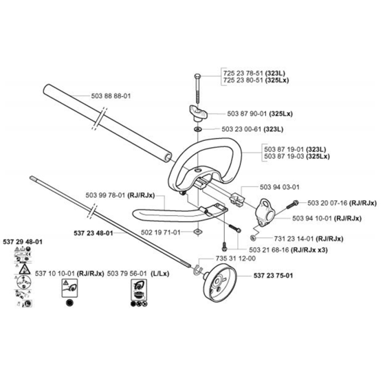 Shaft & Handle for Husqvarna 323 L