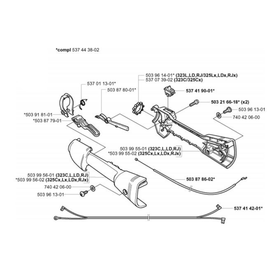 Handle & Controls for Husqvarna 323 L