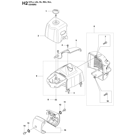 Cover Assembly for Husqvarna 323RII