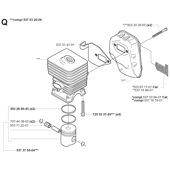 Muffler Assembly for 323RJX