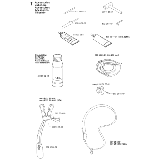 Accessories for Husqvarna 323RJX