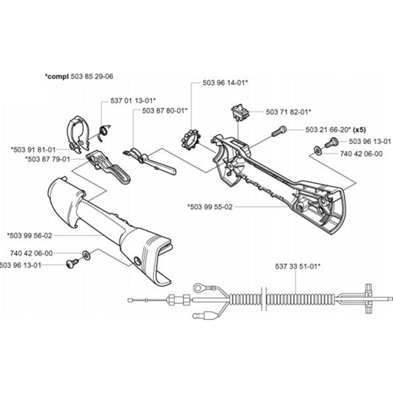 Handle Controls for Husqvarna