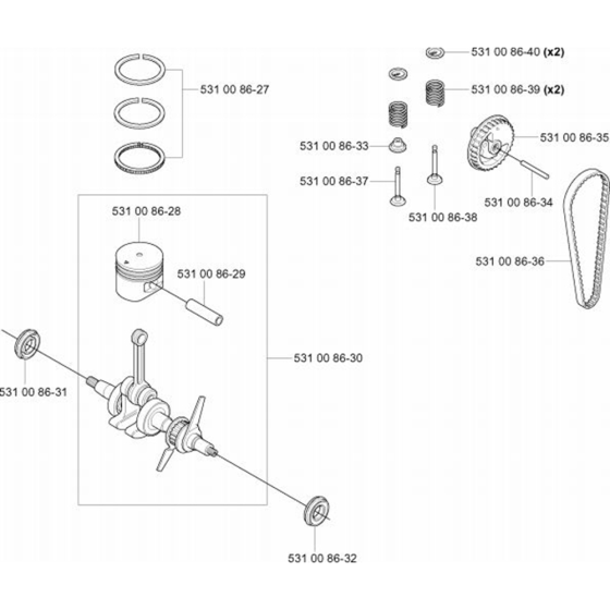 Piston & Crankshaft for Husqvarna
