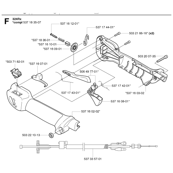 Handle & Controls for Husqvarna 324RX