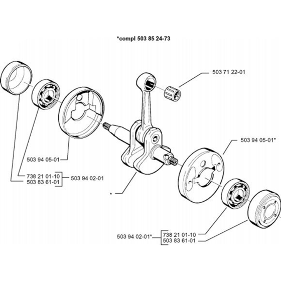 Crankshaft for Husqvarna 325 E