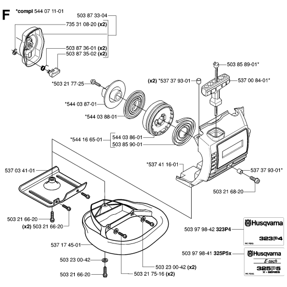Starter Assembly for Husqvarna 325P