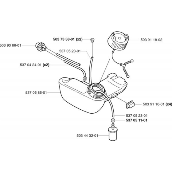 Fuel Tank for Husqvarna 325 TX