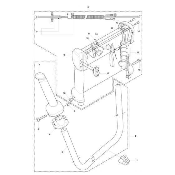 Handle & Controls for Husqvarna