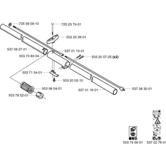 Shaft for Husqvarna 326 CX