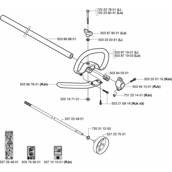 Shaft & Handle for Husqvarna