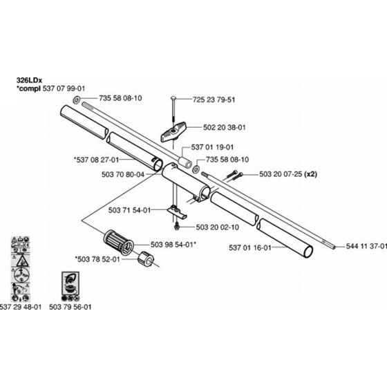 Shaft for Husqvarna 326 L