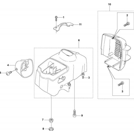 Cover-1 for Husqvarna 326 LS