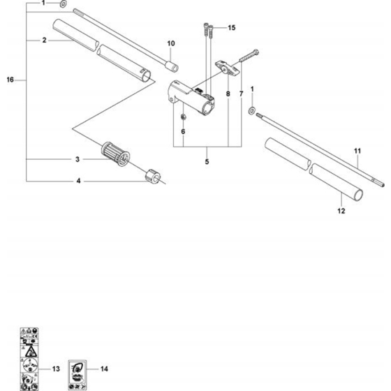 Shaft for Husqvarna 327 LDx