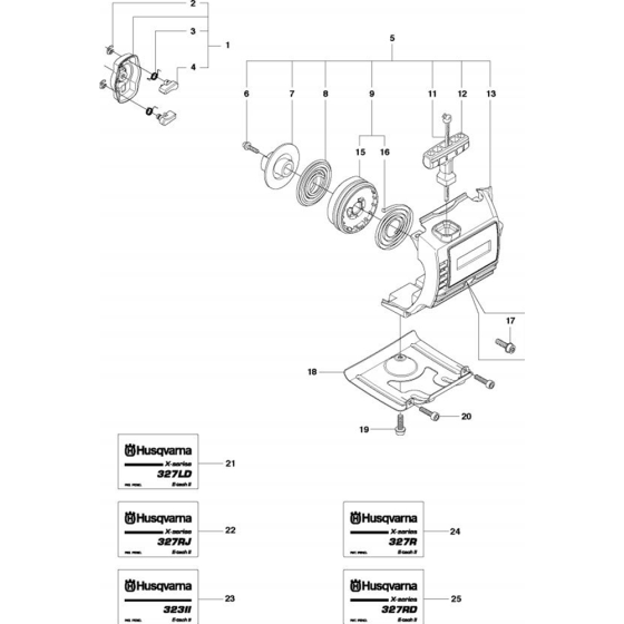 Starter-1 for Husqvarna 327 LDx
