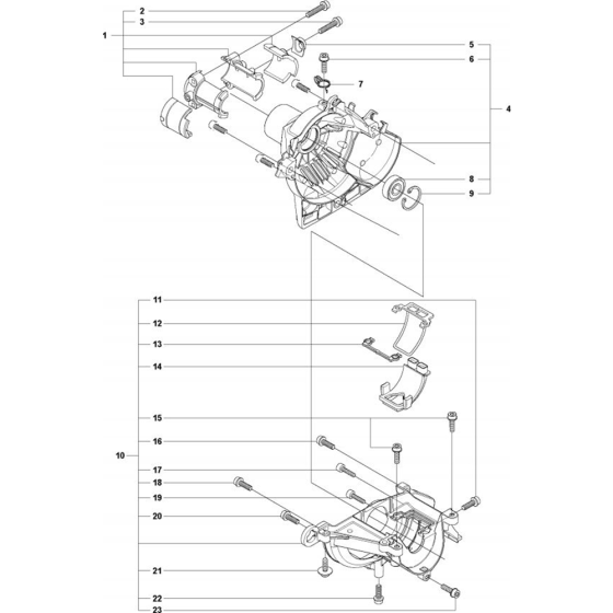 Crankcase for Husqvarna 327 LS