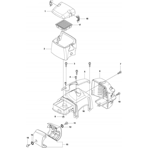 Cover for Husqvarna 327 LS