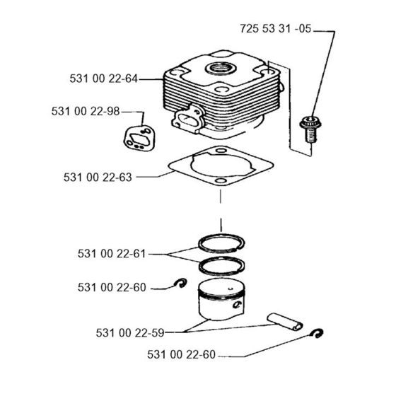 Cylinder Piston for Husqvarna