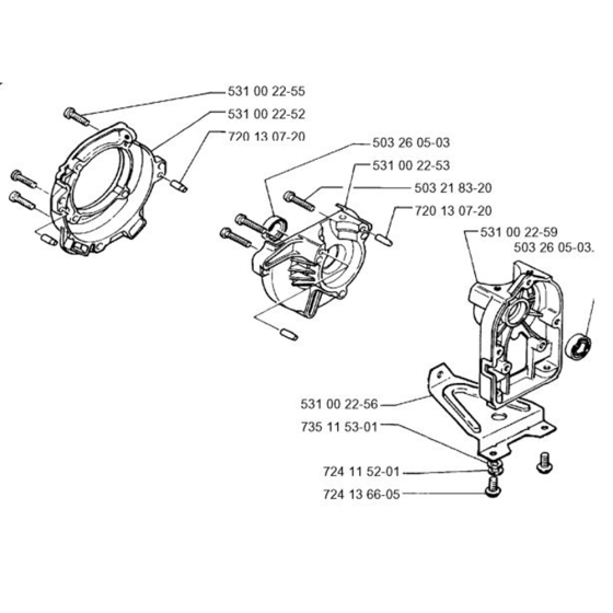 Crankcase for Husqvarna 32 BL