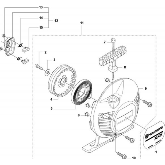 Starter for Husqvarna 335 LS