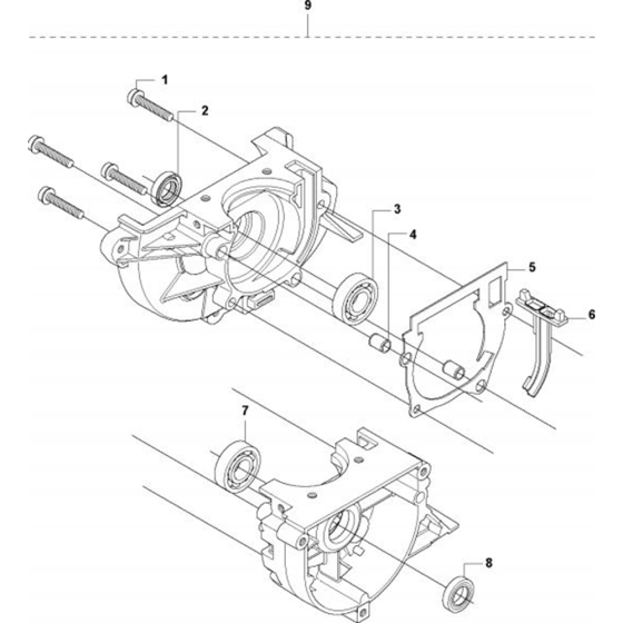 Crankcase for Husqvarna 335 LS