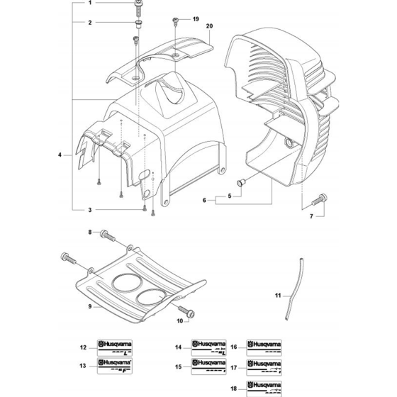 Cover for Husqvarna 335 LS