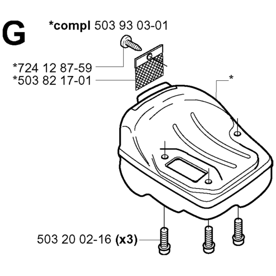 Muffler Assembly for 335XPt