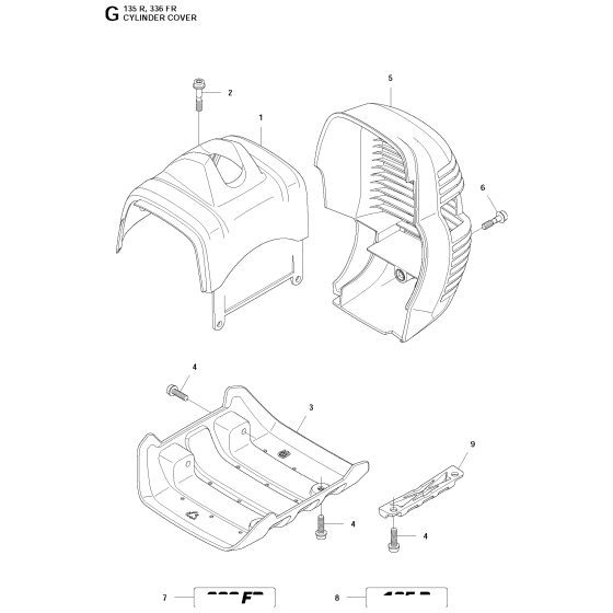 Cylinder Cover for Husqvarna 336FR
