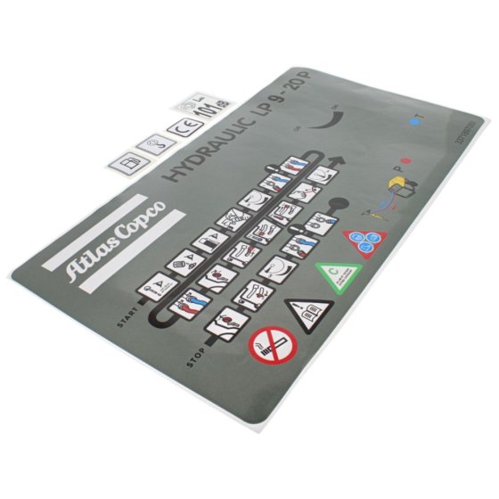 Label Kit for Atlas Copco LP9-20P Petrol Power Pack - 3371 8970 52