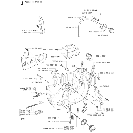 Crankcase Assembly Husqvarna 340