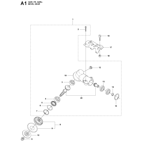 Bevel Gear Assembly for Husqvarna