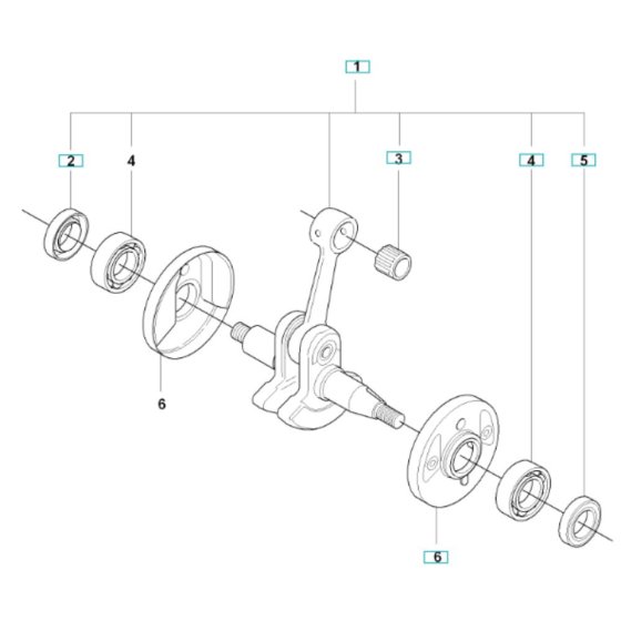 Crankshaft Assembly for 343FRM