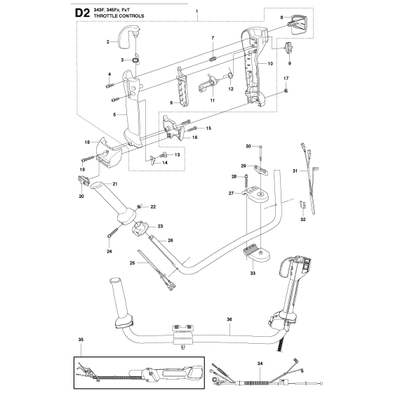 Throttle Controls for Husqvarna 345FX