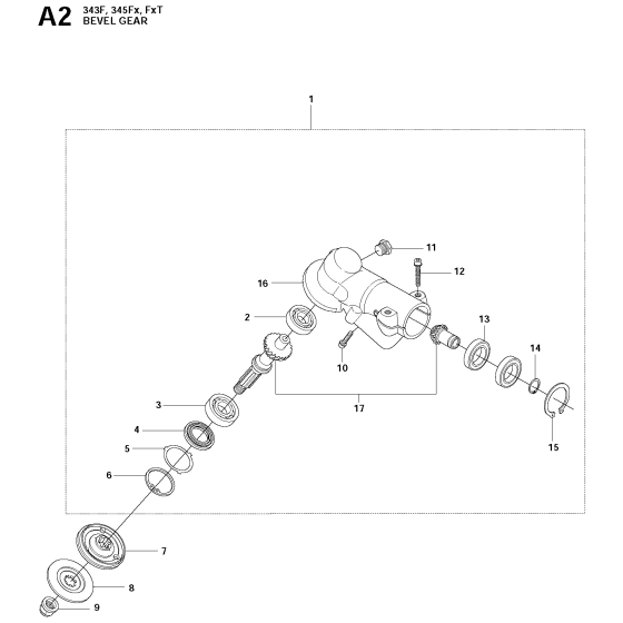Bevel Gear Assembly for 345FXt