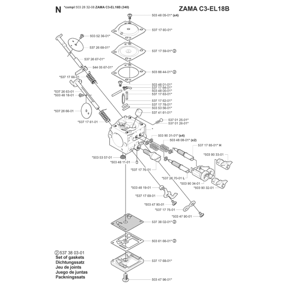 Carburetor Assembly for Husqvarna