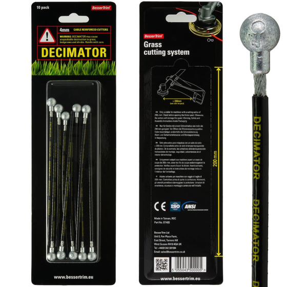 Cutters 4mm Cable Reinforced 10 Pack for BesserTrim Head - 350 804 ***LAST STOCK***