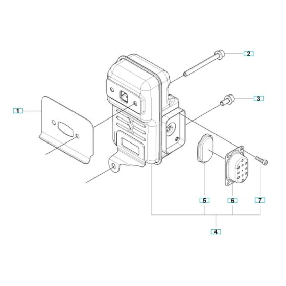 Muffler Assembly for Husqvarna 350BF