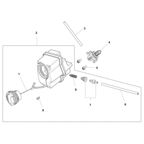 Oil Tank Assembly for Husqvarna 350i