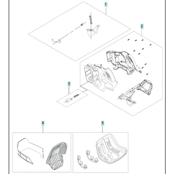 Handle Assembly for Husqvarna 350iB