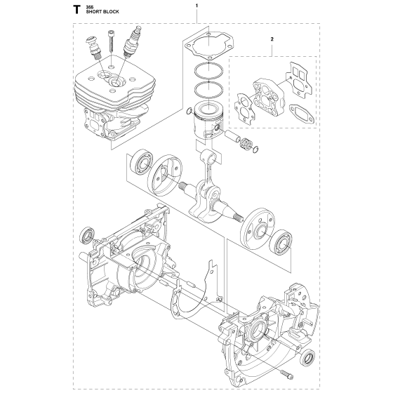 Short Block Assembly for 355FRM