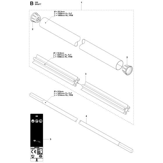Shaft Assembly for 355RX