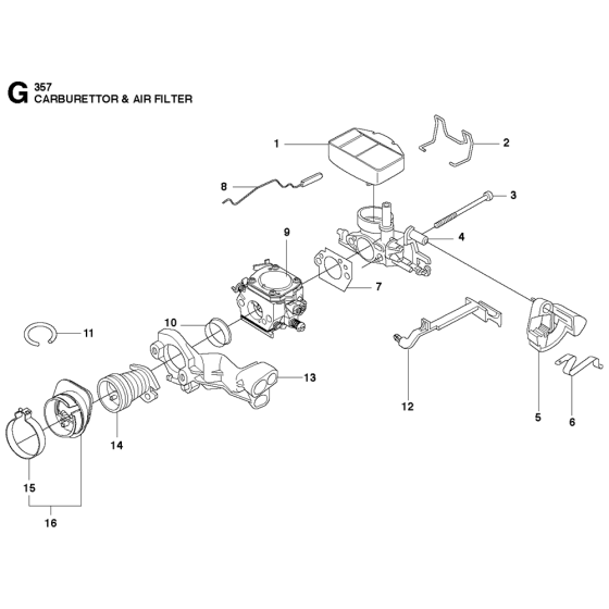 Carburetor & Air Filter for 357XP