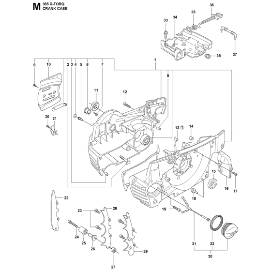 Crankcase Assembly for Husqvarna